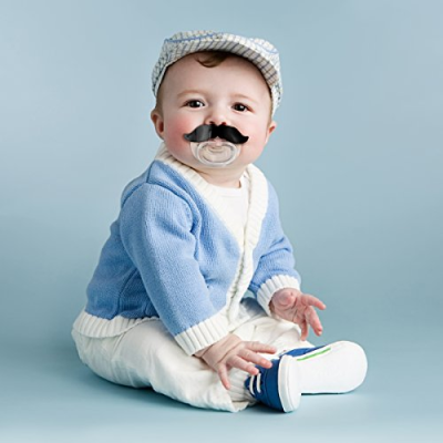 Schnuller mit Stil: Baby, jetzt mit Bart!