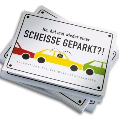 Parkplatz-Poesie: Haftnotiz mit Biss!