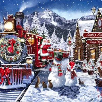 Clementoni Christmas Village Puzzle 500 Teile - Puzzle 500 Teile Kinder & Erwachsene in 70 x 50 cm - Puzzle Weihnachten von Clementoni 81502